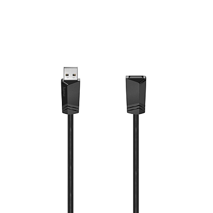 Удължителен кабел HAMA, USB-A женско - USB-A мъжко, 1.5 м, 480 Mbit/s, Черен