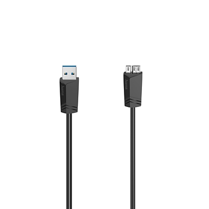 Кабел HAMA  USB 3.0 A мъжко - USB 3.0 Micro B мъжко, 1.5 м, 5Gbit/s