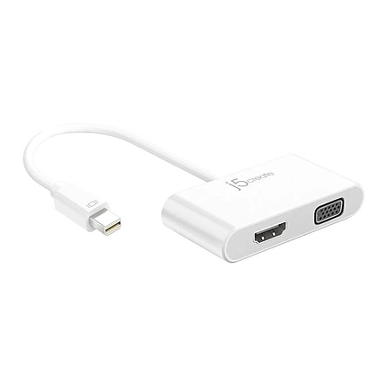 Адаптер j5create JDA172,  mini DisplayPort към 4K HDMI / VGA, 125мм