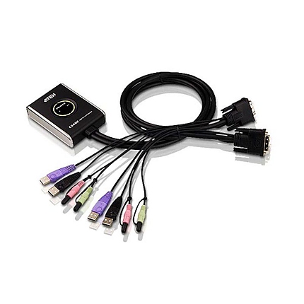 KVM суич ATEN CS682 - 4x USB A, 2x DVI, 4x 3.5mm jack