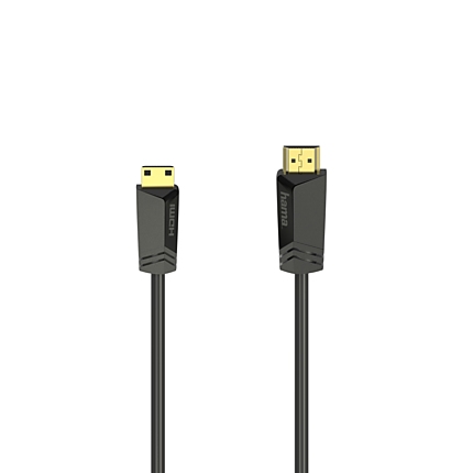 Кабел HAMA HDMI мъжко - mini HDMI мъжко, 1.5 м, позл.конектори