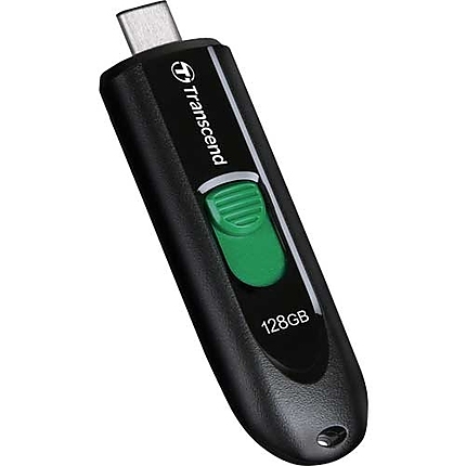 Transcend 128GB, USB3.2, Pen Drive, Type-C, Capless, Black