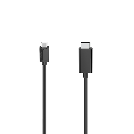 Кабел HAMA  USB-C мъжко- DisplayPort мъжко Ultra HD, 4K, 1.5м,Черен