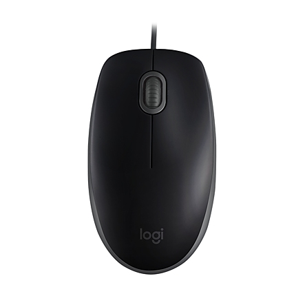 Жична оптична мишка LOGITECH B110 Silent, Черен, USB