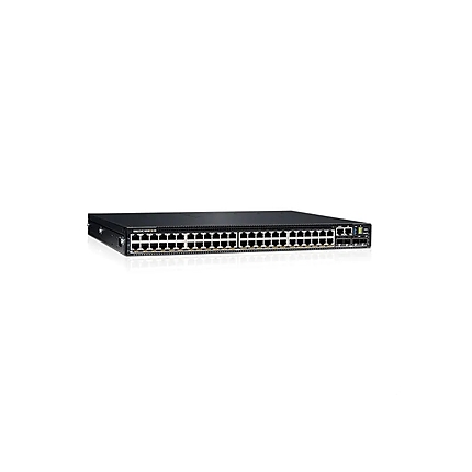 Dell EMC PowerSwitch N3248P-ON, 48x1G, 4x10G SFP+, 2x100G QSFP28, PoE 30W, 1xAC PSU, IO/PS, OS6, Lifetime Limited Hardware Warranty