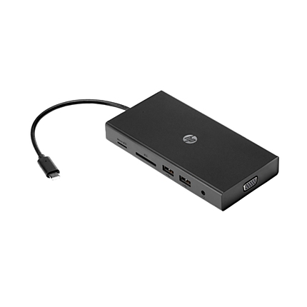 HP Travel USB-C Multi Port Hub(VGA, HDMI, RJ/45, 2xUSB 2.0, 2xUSB 3.0, 1xSD, 1xmicroSD, 1xUSB-C, 1xAudo)