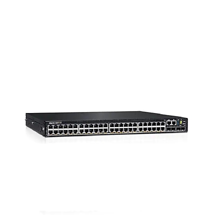 Dell EMC PowerSwitch N3248PXE-ON, 48x1/2.5/5/10G RJ-45, 4x25G SFP28, 2x100G QSFP28, PoE 90W, 1xAC PSU, IO/PS, OS6, Lifetime Limited Hardware Warranty