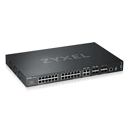 ZyXEL XGS4600-32 L3 Managed Switch, 28 port Gig and 4x 10G SFP+, stackable, dual PSU