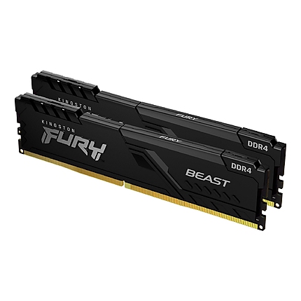 Памет Kingston FURY Beast Black 16GB(2x8GB) DDR4 PC4-25600 3200MHz CL16 KF432C16BBK2/16