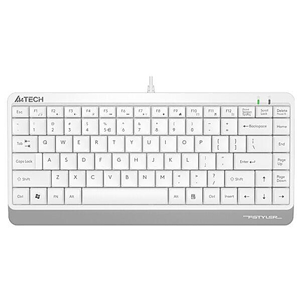 Мини клавиатура A4tech FK11, Жична, USB, hot keys 12, кабел 1,5 m, Бял