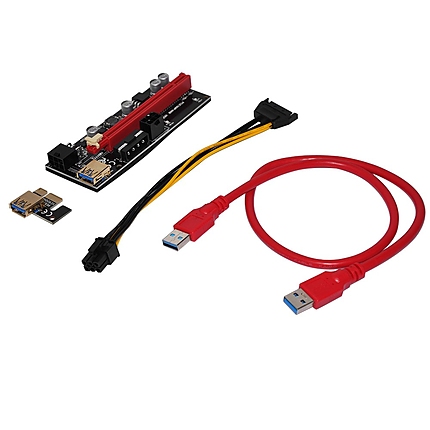 Makki Екстендер Mining Riser PCI Express 1x to 16x - 270uf - MAKKI-SR139-270