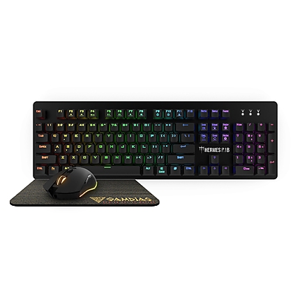 Gamdias Геймърски комплект Gaming COMBO Mechanical HERMES P1B 3-in-1 - Keyboard, Mouse, Mousepad