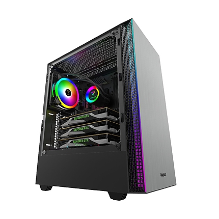 Gamdias кутия Case ATX - MARS E1 - aRGB, Tempered Glass