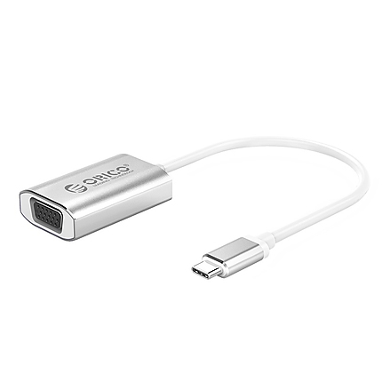 Orico адаптер Adapter - USB 3.1 Type C -> VGA F, silver - XC-102