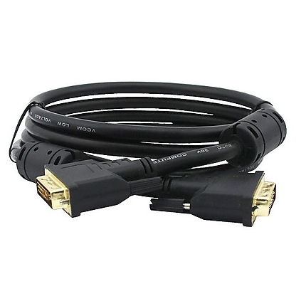 VCom Кабел DVI 24+1 Dual Link M / M +2 Ferrite - CG441GD-1.8m