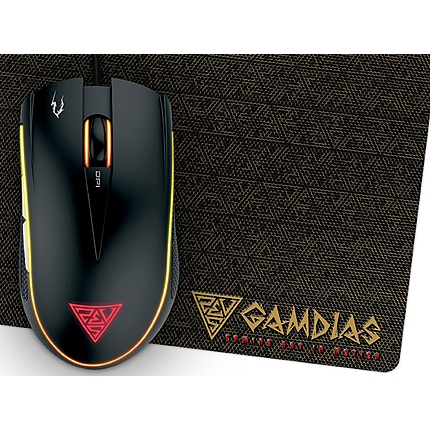 Gamdias геймърска мишка с подложка Gaming Mouse - ZEUS E2 OPTICAL + PAD NYX E1 - 3200dpi, backlight