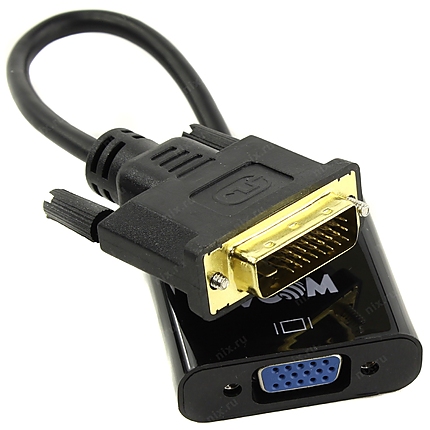 VCom активен преходник Adapter DVI-D 24+1 M -> VGA F Active - CG491-0.15m