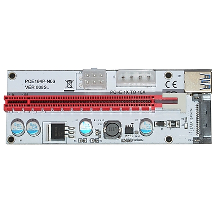 Makki Екстендер Mining Riser/Extender PCI Express 1x to 16x v.8 - 270uf - MAKKI-SR138-270