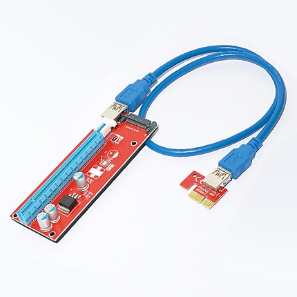 Makki Екстендер Mining Riser/Extender PCI Express 1x to 16x v.7 - 270uf - MAKKI-SR137-270