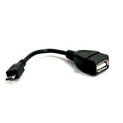 VCom Кабел OTG USB AF / Micro USB Black - CU226-0.2m