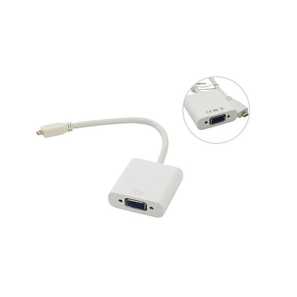 VCom Адаптер Adapter Micro HDMI DM to VGA F White - CG593-0.15m