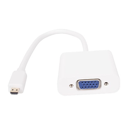 VCom Адаптер Adapter Mini HDMI CM to VGA F White - CG592-0.15m