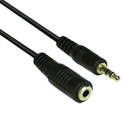 VCom Аудио Кабел 3.5mm Stereo M / F - CV202-1.5m