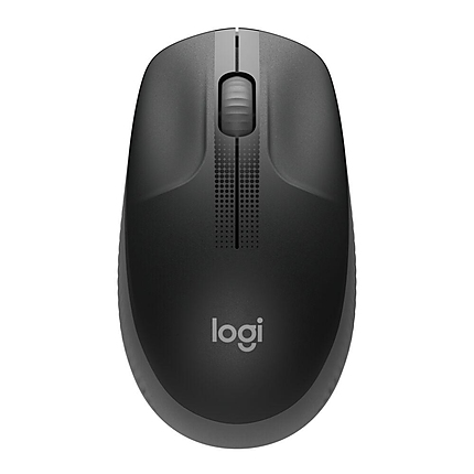 Безжична оптична мишка LOGITECH M190 Full-Size, USB, 1000 dpi, 3 бутона, Тъмно сив