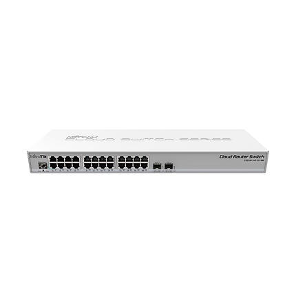 Суич Mikrotik CRS326-24G-2S-RM, 24xGigabit LAN, 2xSFP+ cages