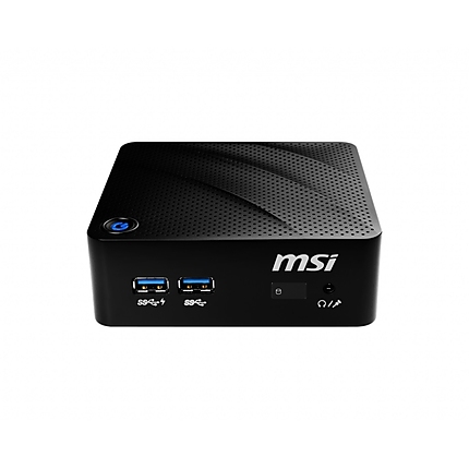 MSI PRO DT CUBI N 8GL-074EU, Intel Pentium N5000 (up to 2.6GHz), RAM 4GB (1x4) DDR4 1xSO-DIMM, SSD 64GB M.2, Gigabit LAN, WiFi 802.11 AC, BT 4.2, Windows 10 Pro, Fan-less design, Only 0.45L chasis, HDMI, VGA, 2x USB3.1, 40 W, 555 gr., VESA, Black