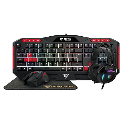 Gamdias геймърски комплект Gaming COMBO 4-in-1 Keyboard, Mouse, Headphones, Pad - POSEIDON M2