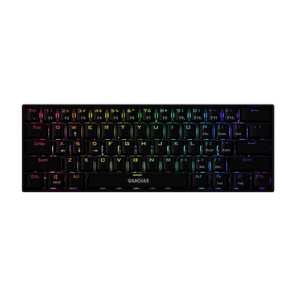 Gamdias геймърска клавиатура Gaming Keyboard Mechanical - HERMES E3 RGB - Black, 61 keys, 1000Hz