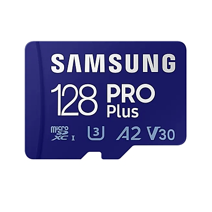 Samsung 128GB micro SD Card PRO Plus with Adapter, Class10, Read 160MB/s - Write 120MB/s