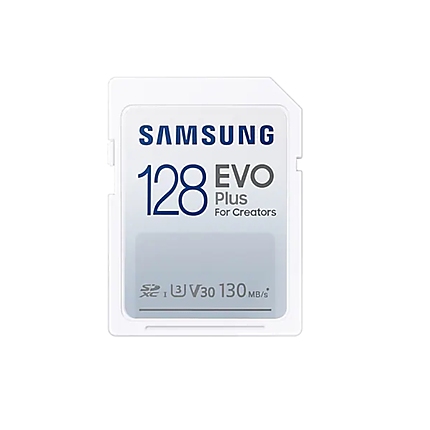 Samsung 128GB SD Card EVO Plus, Class10, Transfer Speed up to 130MB/s