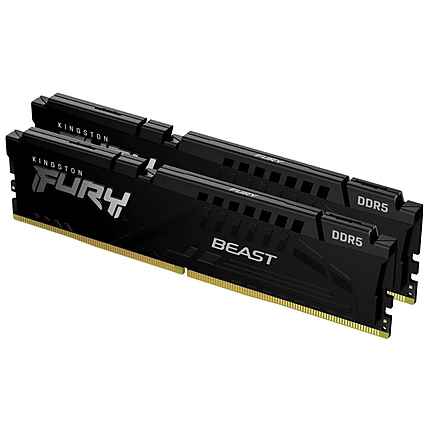 Памет Kingston FURY Beast Black 32GB(2x16GB) DDR5 PC5-44800 5600MHz CL40 KF556C40BBK2-32