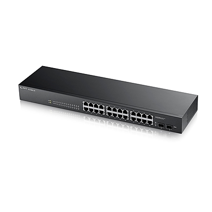 ZyXEL GS1900-24 v2, 24-port GbE L2 Smart Switch, rackmount, fanless