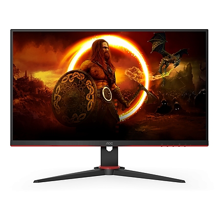 AOC 24G2SAE/BK 23.8" WLED VA 1920x1080@165Hz, 4ms GTG, 350cd/m2, 3000:1, 80M:1 DCR, FreeSync Premium, Low Blue Light, Tilt, D-SUB, HDMI, DP,  Speakers, Black/Red