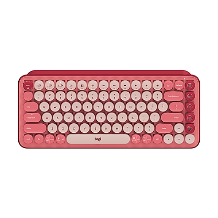 Logitech POP Keys Wireless Mechanical Keyboard With Emoji Keys - HEARTBREAKER_ROSE - US INT'L - INTNL