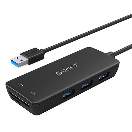 Orico хъб USB3.0 HUB 3 port + Card Reader - H3TS-U3-V1