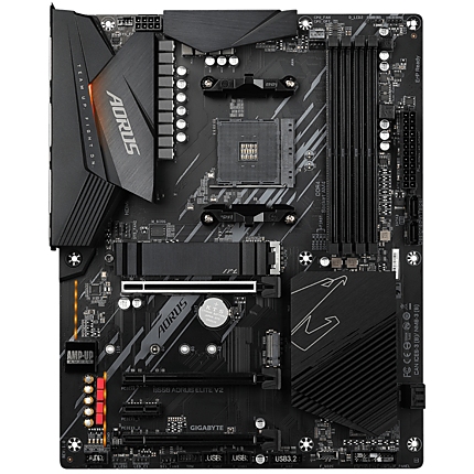 Дънна платка GIGABYTE B550 AORUS ELITE V2 Socket AM4, 4 x DDR4, PCIe 4.0, RGB Fusion 2.0