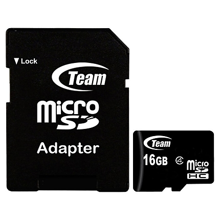 16GB SDMICRO+AD UHS CL10 TEAM