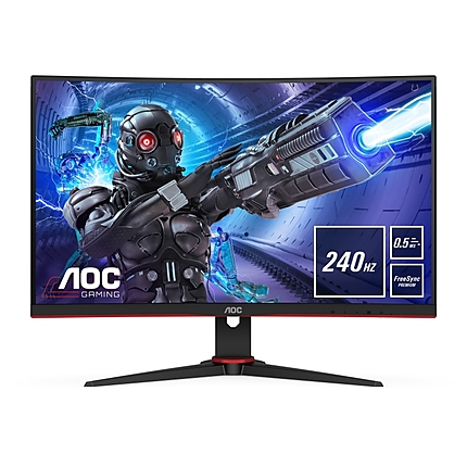 AOC C27G2ZE/BK, Curved 1500R 27" VA WLED, 1920x1080@240Hz, 1ms GTG, 0.5MPRT, 300cd/m2, 3000:1, 80M:1 DCR, FreeSync Premium, FlickerFree, Low Blue Light, Tilt, 2xHDMI, DP