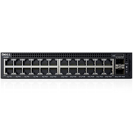 Dell Networking X1026 Smart Web Managed Switch, 24x 1GbE and 2x 1GbE SFP ports