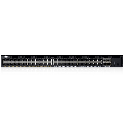 Dell Networking X1052P Smart Web Managed Switch, 48x 1GbE (24x PoE - up to 12x PoE+) 4x 10GbE SFP+