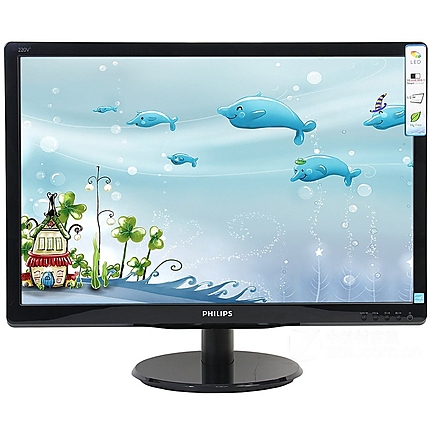 Monitor LED Philips 193V5LSB2/10, V-line, 18.5'' 1366x768@60Hz, 16:9, TN, 5ms, 200nits, Black, 3 Years, VESA100x100/VGA/