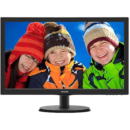 Monitor LED Philips 240V5QDSB/00, V-line, 23.8'' 1920x1080@60Hz, 16:9, IPS, 5ms, 250nits, Black, 3 Years, VESA100x100/VGA/DVI/HDMI/