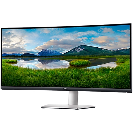 Dell Monitor LED S3422DW, 34" WQHD 3440x1440 100Hz VA AG 21:9 Curved 99% sRGB, 300cd/m2, 3000:1, 178Вє/178Вє, 4ms GtG, Flicker Free, 2xHDMI, 1xDP, USB Hub (4xUSB 3.0) Audio Jack, Free Sync, Height Adj, 3Y