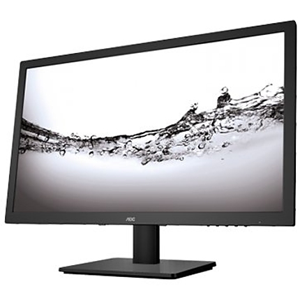 AOC 21.5"(54.6cm) Monitor LED E2275SWJ (21.5", 16:9, 1920x1080, TFT-LCD, 250 cd/mВІ, 200M : 1, 2 ms, 170/160В°, VGA, DVI-D, HDMI, 2W speakers, Tilt: -5 to +20В°, Black, Warranty 3y)