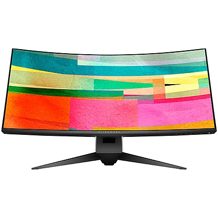 Alienware 34 Curved Gaming Monitor AW3418DW, NVIDIA G-SYNC, 34" WQHD 3440 x 1440 IPS 21:9, 4 ms (gray-to-gray), 300 cd/mВІ, 1000:1, 16.7 million colors, 178/178, HDMI, DisplayPort, USB 3.0 hub, Tilt, Swivel, Height-Adgustment, 3Y NBD