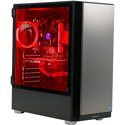 Cougar BLADE, Trofeo case, Intel CPU i3-8100, H310M-HDV, 8GB DDR4 2400, nVidia GTX1050Ti, 3.5" 1TB SATA III-600, 2.5" 240GB SSD, VTE 500W